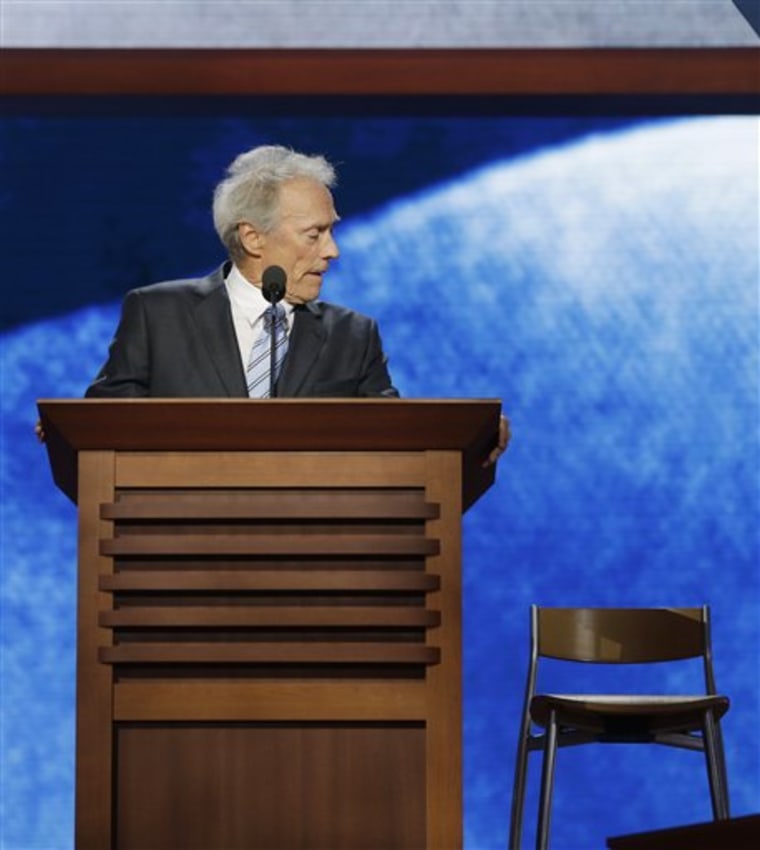 Clint Eastwood addresses the RNC ... and a chair ... in Tampa, Fla. on Aug. 30.